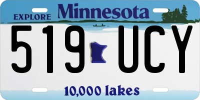 MN license plate 519UCY