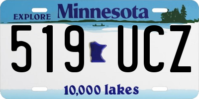 MN license plate 519UCZ