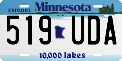 MN license plate 519UDA