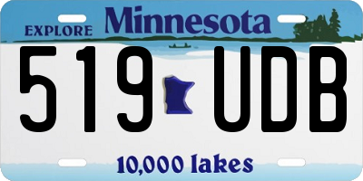 MN license plate 519UDB
