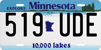 MN license plate 519UDE