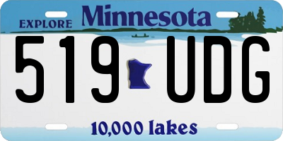 MN license plate 519UDG