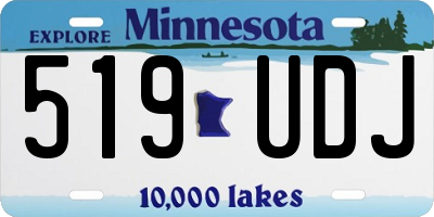 MN license plate 519UDJ