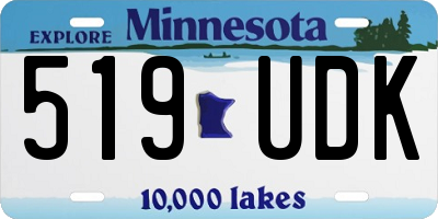 MN license plate 519UDK