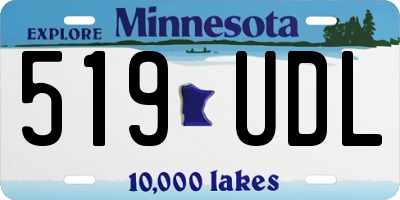MN license plate 519UDL