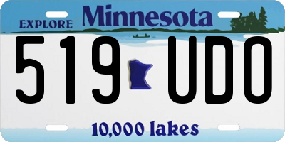 MN license plate 519UDO