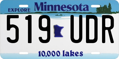 MN license plate 519UDR
