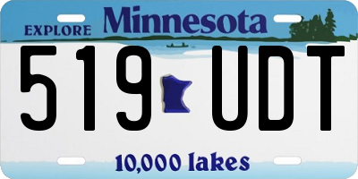 MN license plate 519UDT