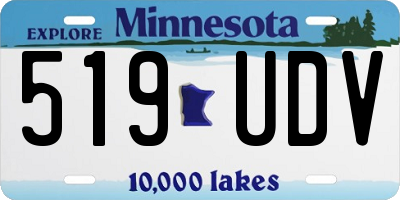 MN license plate 519UDV