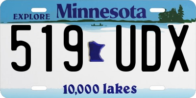 MN license plate 519UDX