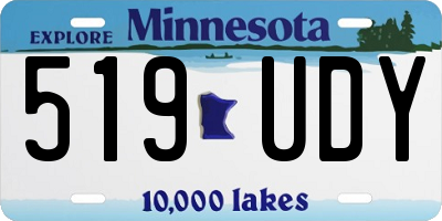 MN license plate 519UDY