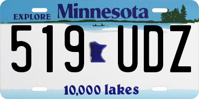 MN license plate 519UDZ