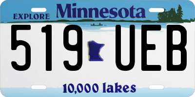 MN license plate 519UEB