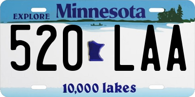 MN license plate 520LAA