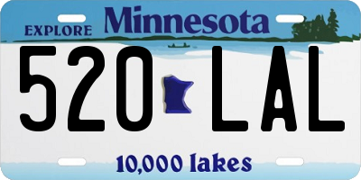 MN license plate 520LAL