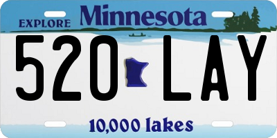 MN license plate 520LAY