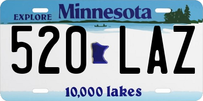 MN license plate 520LAZ