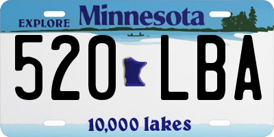 MN license plate 520LBA