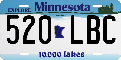 MN license plate 520LBC