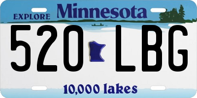 MN license plate 520LBG