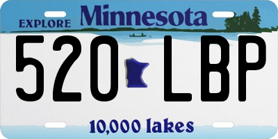 MN license plate 520LBP
