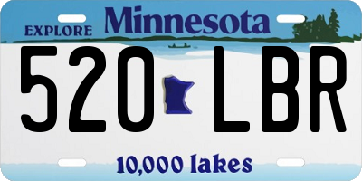MN license plate 520LBR