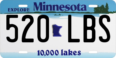 MN license plate 520LBS