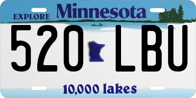 MN license plate 520LBU