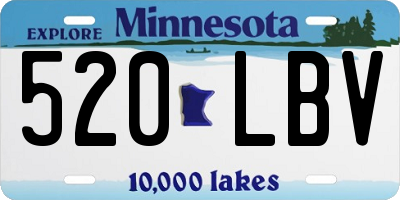MN license plate 520LBV