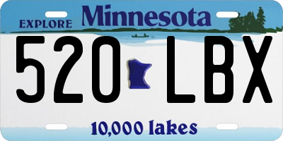 MN license plate 520LBX