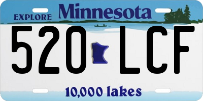 MN license plate 520LCF