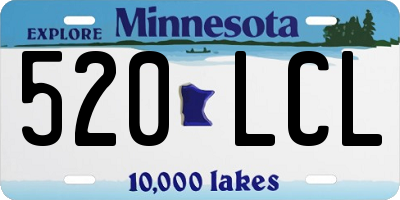 MN license plate 520LCL