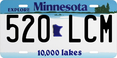 MN license plate 520LCM
