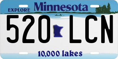 MN license plate 520LCN