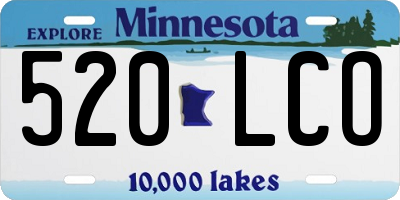 MN license plate 520LCO