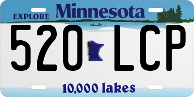 MN license plate 520LCP