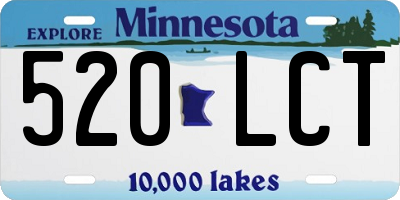 MN license plate 520LCT