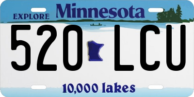 MN license plate 520LCU