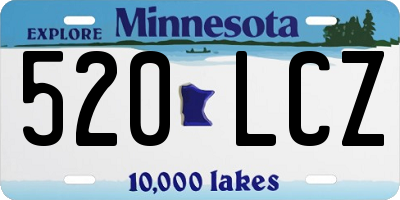 MN license plate 520LCZ