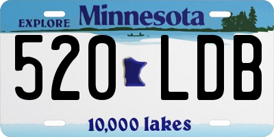 MN license plate 520LDB