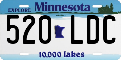 MN license plate 520LDC