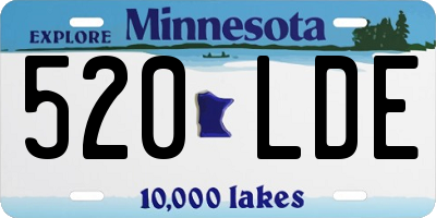 MN license plate 520LDE