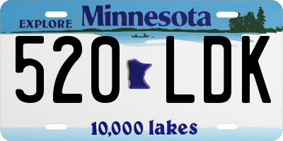 MN license plate 520LDK