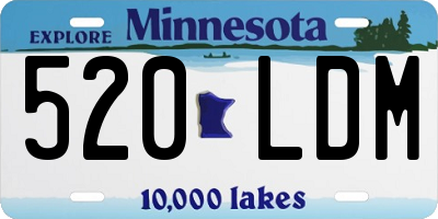 MN license plate 520LDM