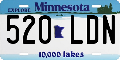 MN license plate 520LDN