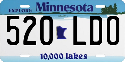 MN license plate 520LDO