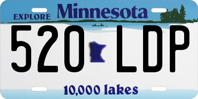 MN license plate 520LDP