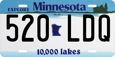 MN license plate 520LDQ