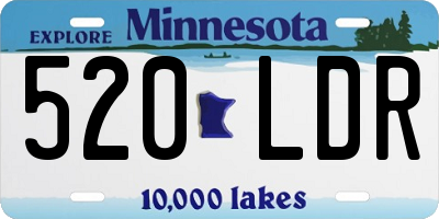 MN license plate 520LDR