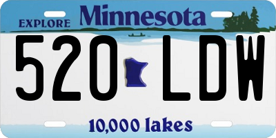 MN license plate 520LDW